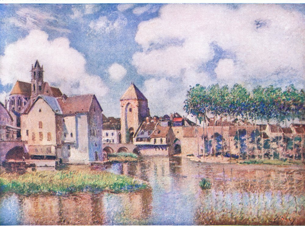 アルフレッド・シスレー（Alfred Sisley） - 手描きの複製アート - 印象派 - 大型カスタム絵画 - 1888年夏のモレット橋